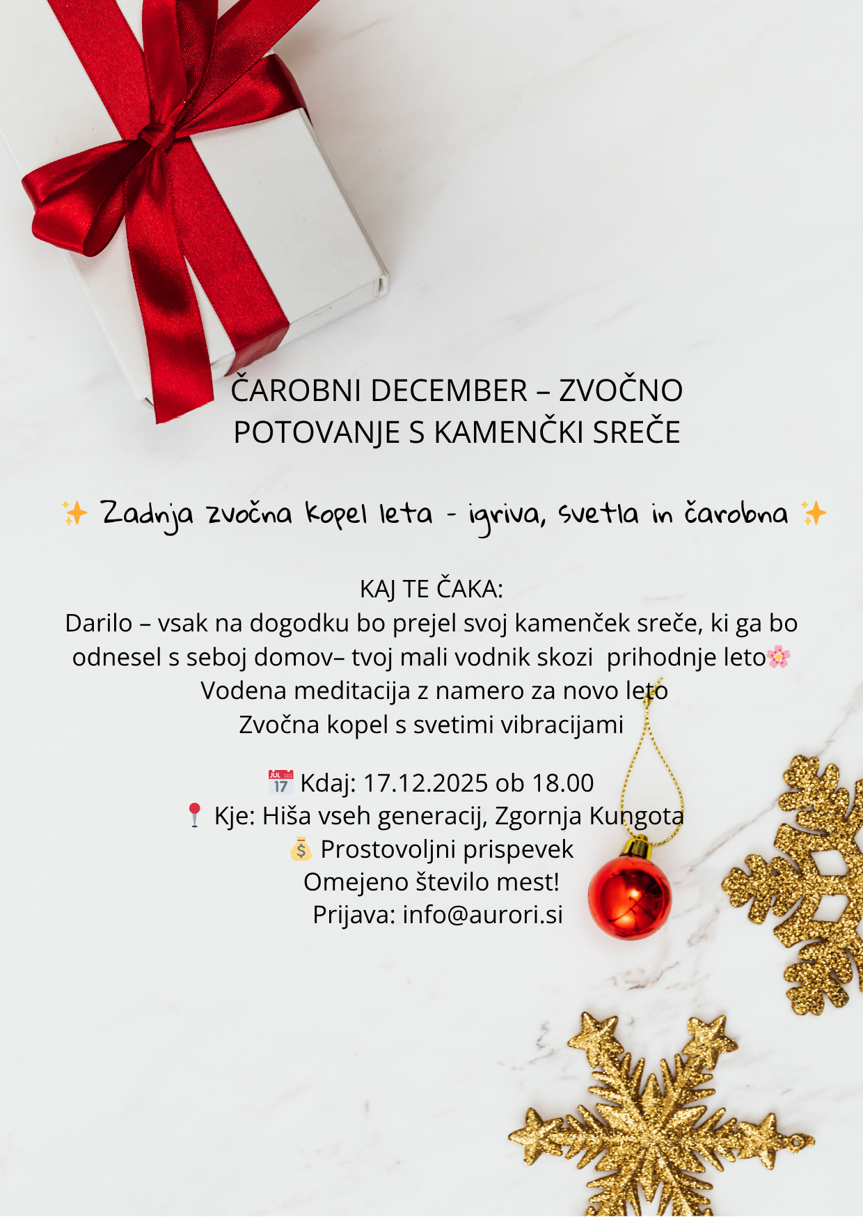 Čarobni december – Zvočno potovanje s kamenčki sreče